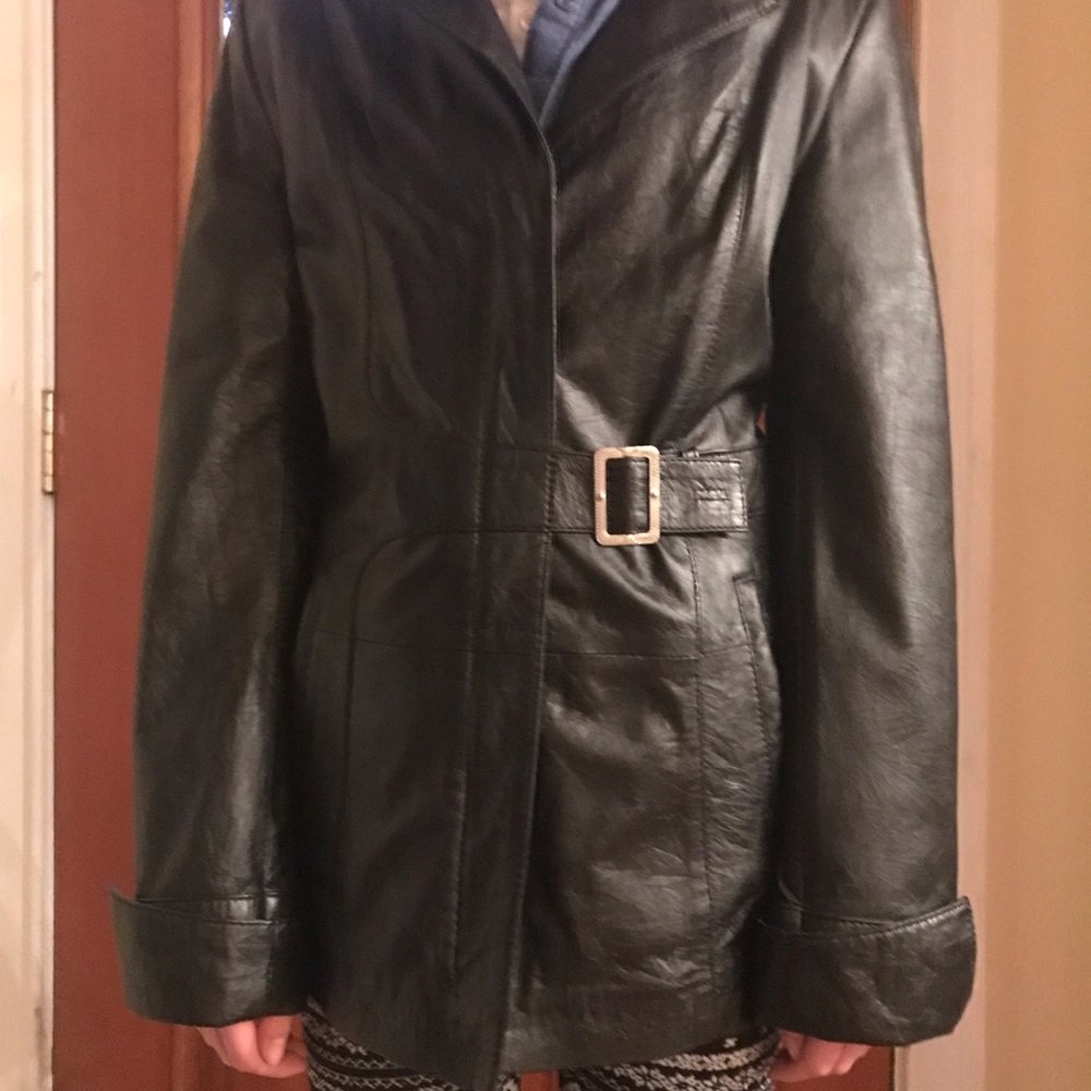 Leather blazer